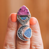 Crescent Mandala Ring - Australian Opal