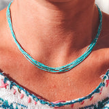Layer Up Necklace - Turquoise 5 Strand