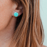 Organic Studs - Kingman Turquoise #3