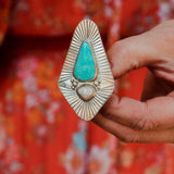 Tyrone Turquoise Double Trouble Ring - Size 7
