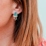 Baby Fringe Studs - Kingman Turquoise #4