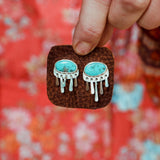 Baby Fringe Studs - Kingman Turquoise #5