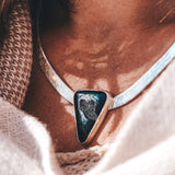 Persephone Necklace - Black Agate Druzy