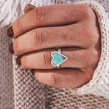 For the Love of Turquoise Ring #3 - Size 7.75