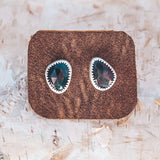 Organic Studs - Black Opal #1