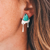 Butterfly Baby Fringe Studs - Campitos Turquoise