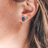 Organic Studs - Black Opal #1