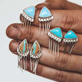 Baby Fringe Studs - Golden Hills Turquoise #1