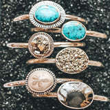 Fossilized Sand Dollar Cuff