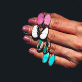 Cobalto Calcite Latitude Ring #2 - Mixed Metals, Size 7.5