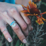 Opal Fan Ring - Size 6.25