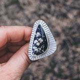 White Horse Jasper Ring - Size 7.5