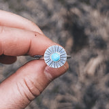 Turquoise Burst Ring - Size 6