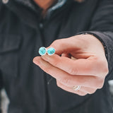 Organic Studs - Blue Moon Turquoise
