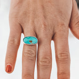 Royston Turquoise Latitude Ring - Made to Finish