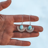 Ma'anshan Turquoise Fan Dangles