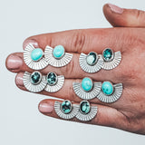 Campitos Turquoise Fan Studs