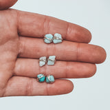 Amazonite Nugget Studs