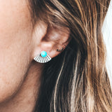 The Original Fan Studs - Sleeping Beauty Turquoise