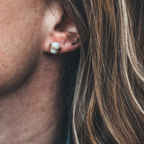 Amazonite Nugget Studs