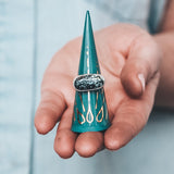 Teal Ring Cone, 3" - Burst