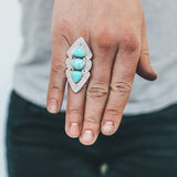 Turquoise Three Sisters Ring #2 - Size 8