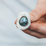 Candelaria Variscite Ripple Ring - Size 7.5