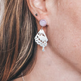 Swallowtail Studs - Kunzite