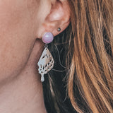 Swallowtail Studs - Kunzite