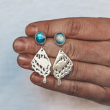 Swallowtail Studs - Moonstone