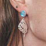 Swallowtail Studs - Moonstone