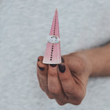 Lilac Ring Cone, 3" - Dots