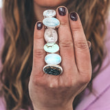 Chrysoprase Latitude Ring -Size 8.25