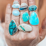Hubei Turquoise Latitude Ring - Size 5