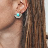Campitos Turquoise Fan Studs #2
