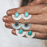 Hubei Turquoise Fan Studs