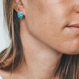 Organic Studs - Ma'anshan Turquoise