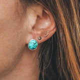 Organic Studs - Ma'anshan Turquoise