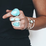 Morenci Turquoise Sunbeam Ring #1 - Size 7