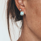 Organic Studs - Blue Moon Turquoise