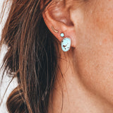 Organic Studs - Golden Hills Turquoise #1