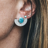 Hubei Turquoise Fan Studs #2