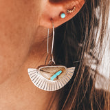 Royston Ribbon Turquoise Fan Dangles