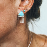 Baby Fringe Studs - Golden Hills Turquoise #1