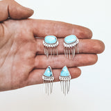 Baby Fringe Studs - Golden Hills Turquoise #2