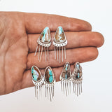 Baby Fringe Studs - Royston Ribbon Turquoise #4