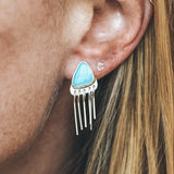 Baby Fringe Studs - Australian Opal