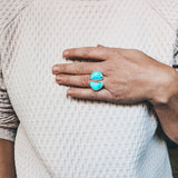 Divided and United Ring - Kingman Turquoise