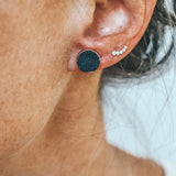 Druzy Studs - Black, 10mm