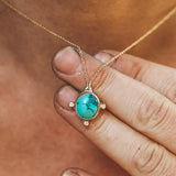 Ma'anshan Turquoise Necklace #3 - Mixed Metals